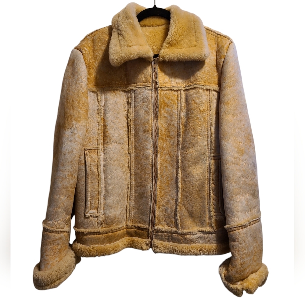 Vintage Sheepskin Leather jacket M/L